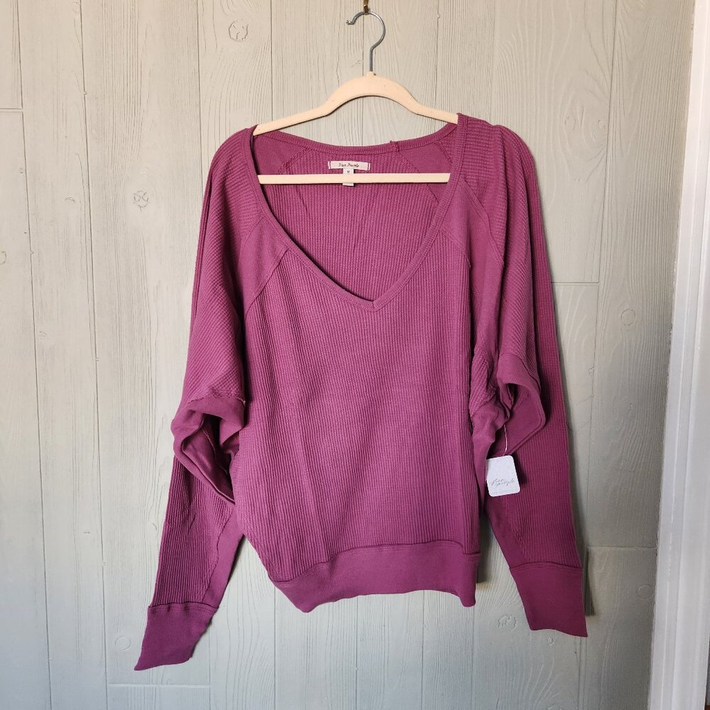 Free People Santa Clara Thermal in Mulberry, Medium, NWT